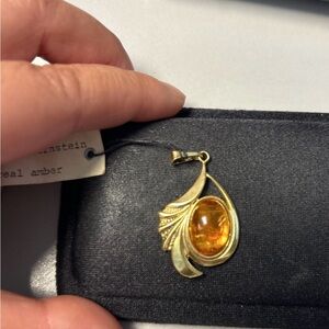 Vintage Amber Pendant - Made In Germany.